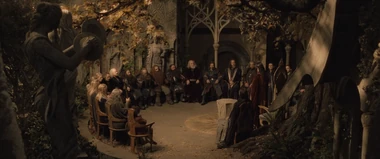 The Council of Elrond, as depicted in  (2001)