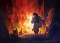 Фродо готовится бросить Кольцо в огонь Роковой горы