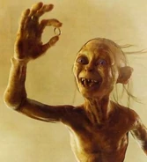 Gollum reclaims the Ring in the film.