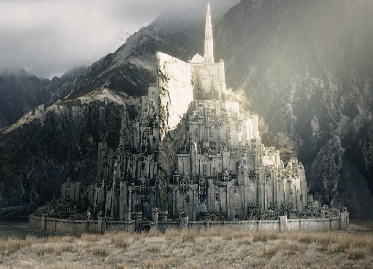 the white city of minas tirith in gondor, middle 
