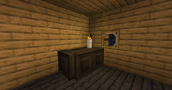 A candle in a domestic setting