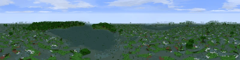 A panorama of the Far Harad Swampland.