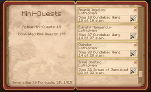 4 of 5 Galadhrim Kill Quests