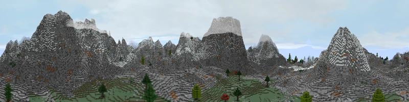 A panorama of the Mountains of the Wind.