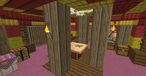 Inside the officer's tent.