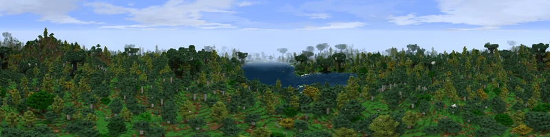 A panorama of the Lindon Woodlands.