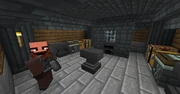 The interior of a Dwarven Smithy.