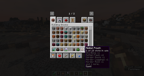 Renewed pouches and the new contents list tooltip.