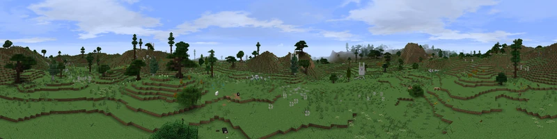 A panorama of the Ithilien Hills.