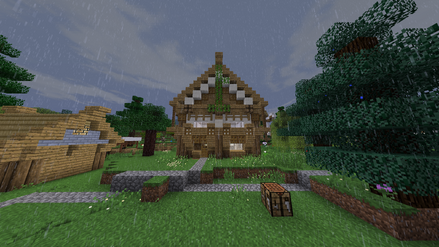 Front view, add vines to your build to make it look old