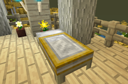 A Galadhrim bed seen in an Elven treehouse.
