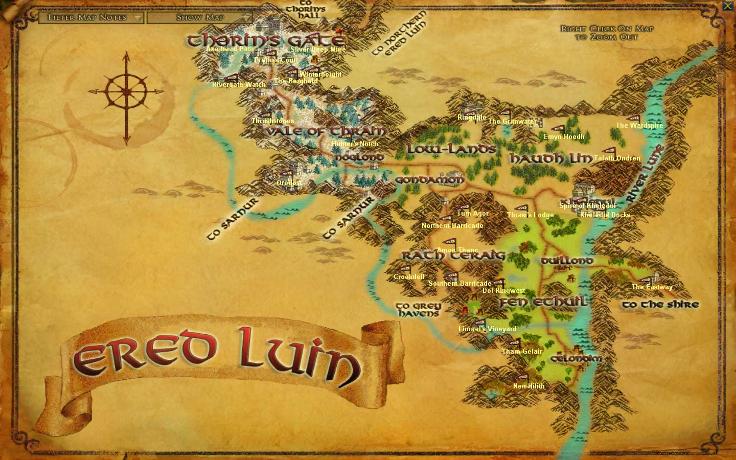 Lord Of The Rings Online World Map Ered Luin | Lord Of The Rings Online Wiki | Fandom