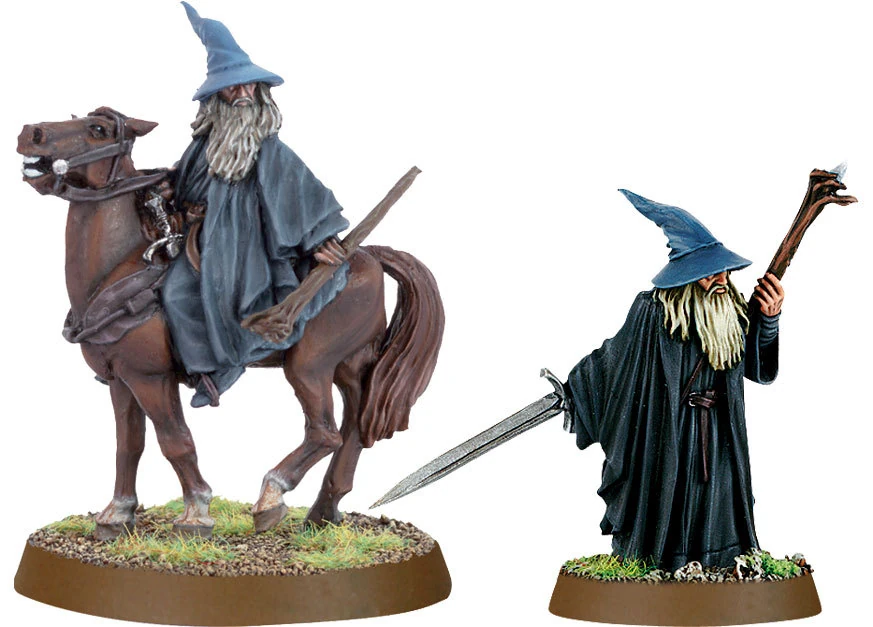 Figurine Games Workshop – Gandalf The Grey On Cart – Le Seigneur Des Anneaux – Résine Finecast
