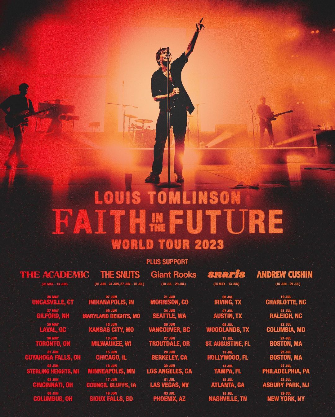 Faith In The Future World Tour 2023 T-Shirt, Uk Europe Louis Tomlinson Tour  2023 Shirt