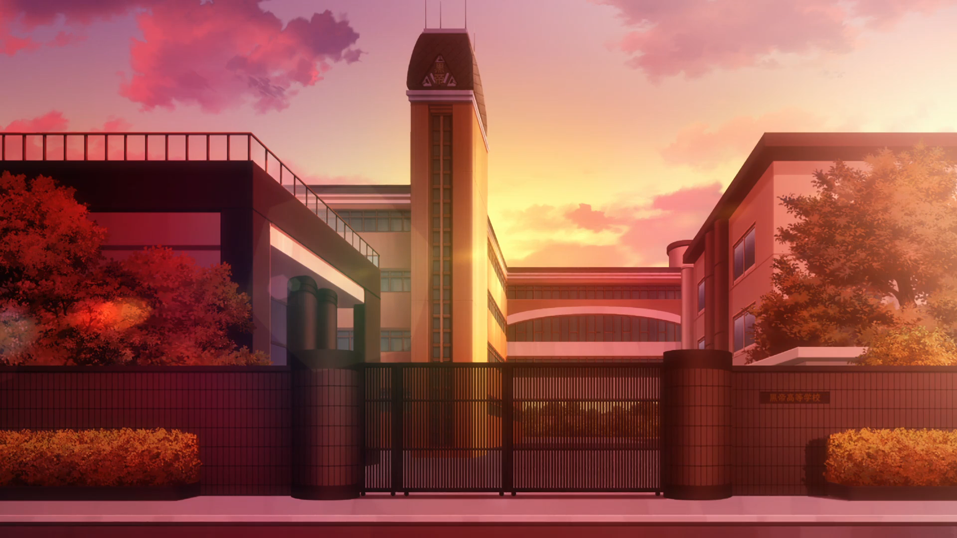 anime high school background