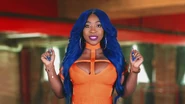 Spice's green screen look in LHHATL season 7.