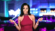 Karlie's green screen look in Love & Hip Hop: Atlanta season 5.
