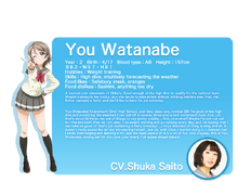Sunshine!! translated character intro - Watanabe You