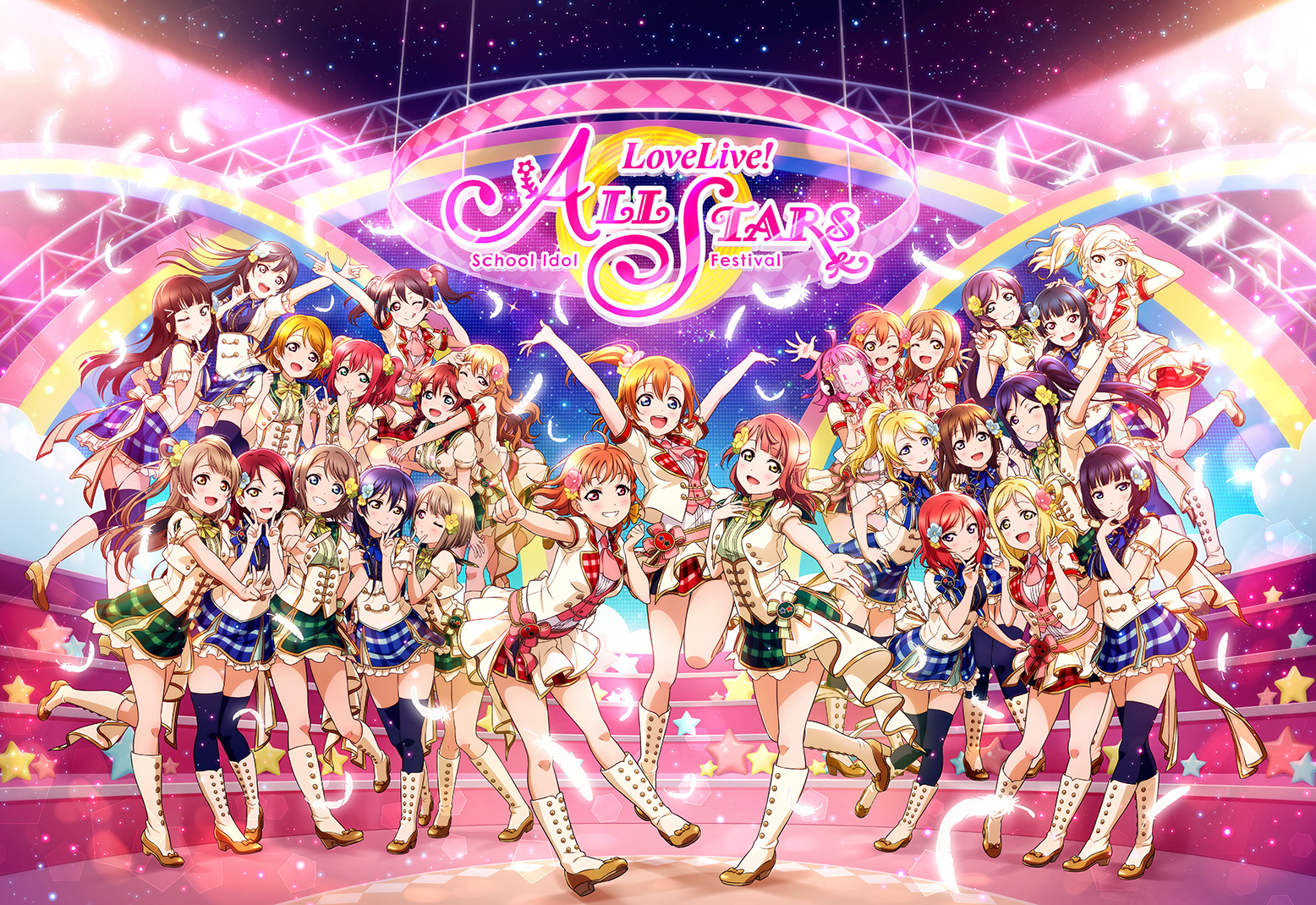 Loving live. Love Live all Stars аниме. School Idol Festival all Stars. Love Live School Idol Festival. Love Live School Idol Festival all Stars.