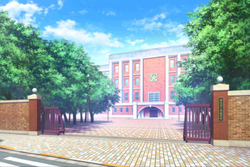 anime high school background