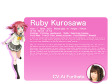 Sunshine!! translated character intro - Kurosawa Ruby