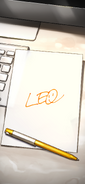 Leo's signature (Hi's route Day 9: The handwriting of the three)