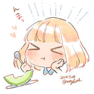 Mogelatte drawing mona melon