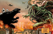 Godzilla fighting Cthulhu