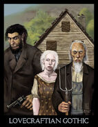 Lavinia Whateley with Wilbur and Old Whateley, by Will Beck