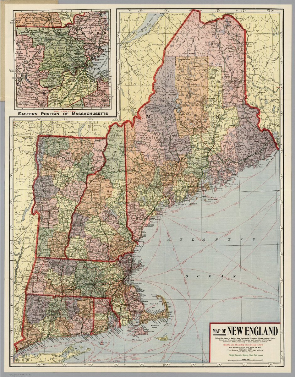 Карта новой англии сша
