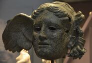 Bronze head of Hypnos (god of sleep), 1st - 2nd century AD, copy of a Hellenistic original, found at Civitella d'Arno (near Perugia, Italy), British Museum, London (15104634374)