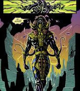 Nyarlathotep transforms into the monstrous form of the Black Pharaoh (Fall of Cthulhu)