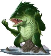 "Father Dagon" is listed as an Elder Deep One in Bestiary 5 of the first edition of Pathfinder.