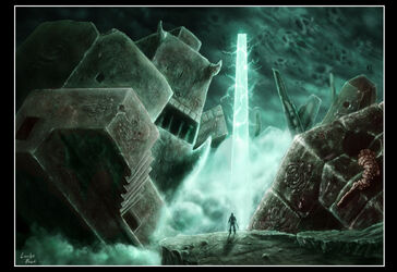 Ilustración que reepresenta R'lyeh.