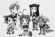 Chibi takes of the female characters.