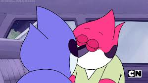 regular show mordecai and margaret bad kiss