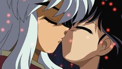 inuyasha koga and kagome kiss
