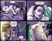 Beast Boy watches over Raven as she sleeps