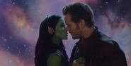 Star Lord & Gamora Almost Kiss