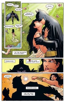 Batman wonder woman kiss