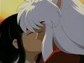 Inuyasha and kikyo kiss for the first time