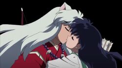 inuyasha koga and kagome kiss