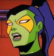 Gamora as she appears in the Silver Surfer animated series