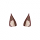 Dark Brown Wolf Ears