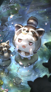 Momo in the awakened Momo: Raccoon's Picnic Designer's Reflection