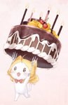 Cake Holding Momo