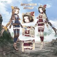 The suit and its customization (right)