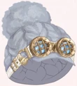 Woolen Hat with Goggles-Mist