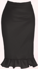 Black Fishtail Skirt