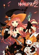 Nikki and Momo in the artwork for Halloween